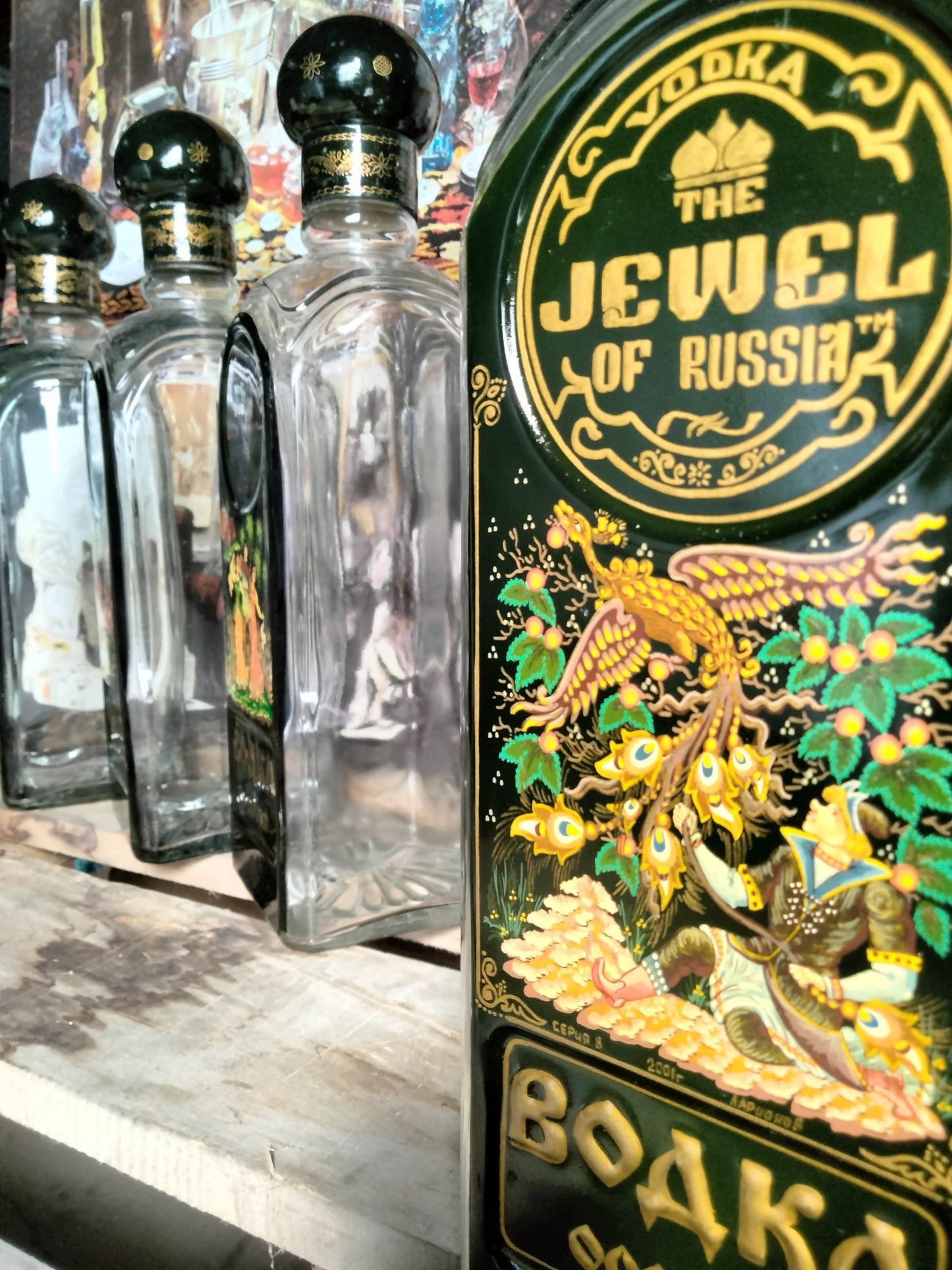 The Jewel Of Russia Ultra Limited Back Bar Display Bottle ( ONE BOTTLE 3 Liter volume, Empty) - Jewel of Russia