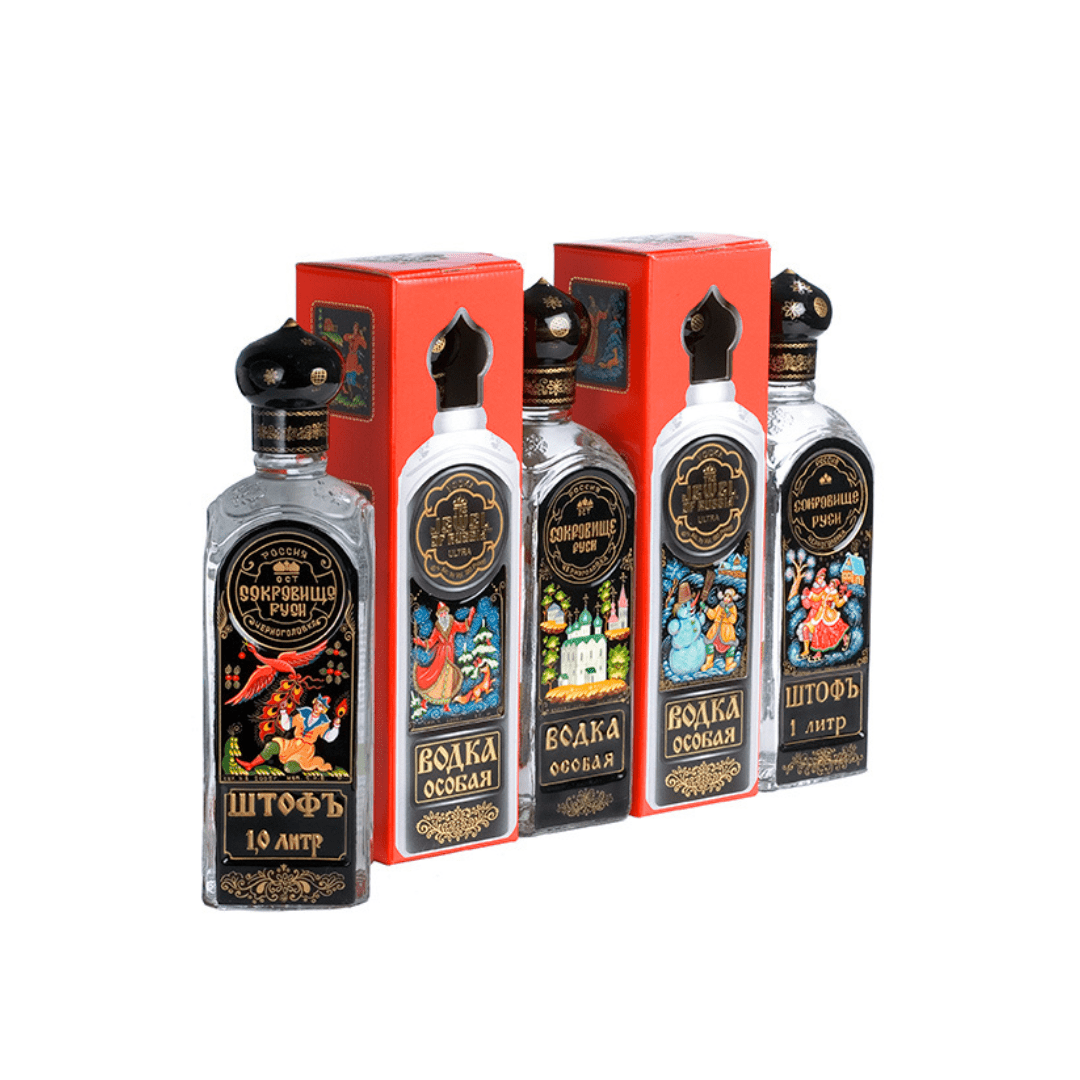 The Jewel OF Russia ULTRA LIMITED EDITION in a hand painted SHTOFF decanter 1 LITER - Jewel of Russia