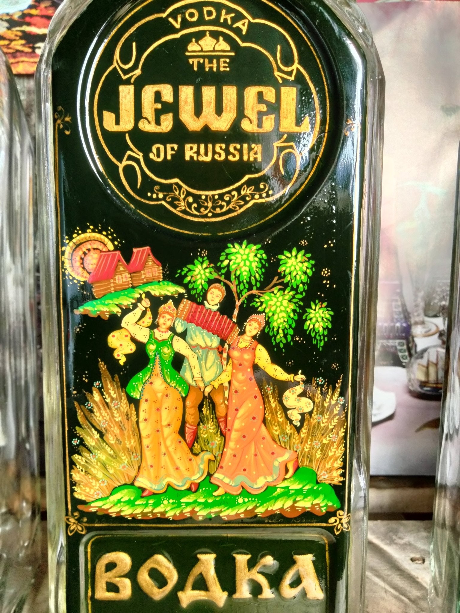 The Jewel Of Russia Ultra Limited Back Bar Display Bottle ( ONE BOTTLE 3 Liter volume, Empty) - Jewel of Russia